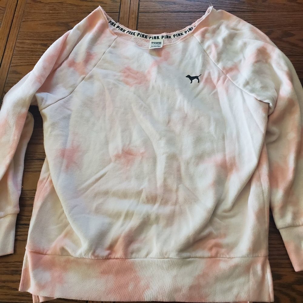 Pink Victoria's secret  tie dye Sweatshirt